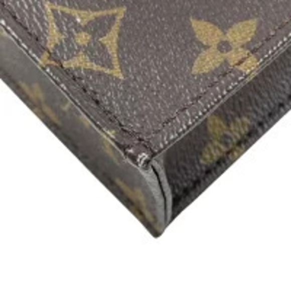 Louis Vuitton Sac Plat Shoulder Bag Leather Monogram Pochette Handbag main image 2